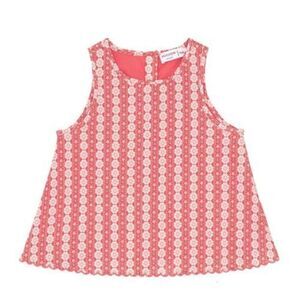 NWOT MINNOW Girls Regatta Red Paisley Scalloped, Sz 13, C2 $39